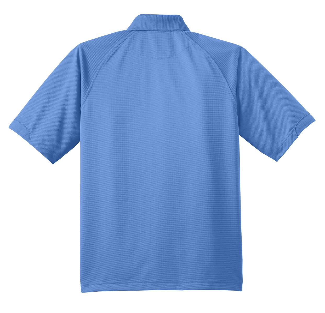 Rear View of Blue Lake Port Authority Dry Zone Ottoman Polo. K525