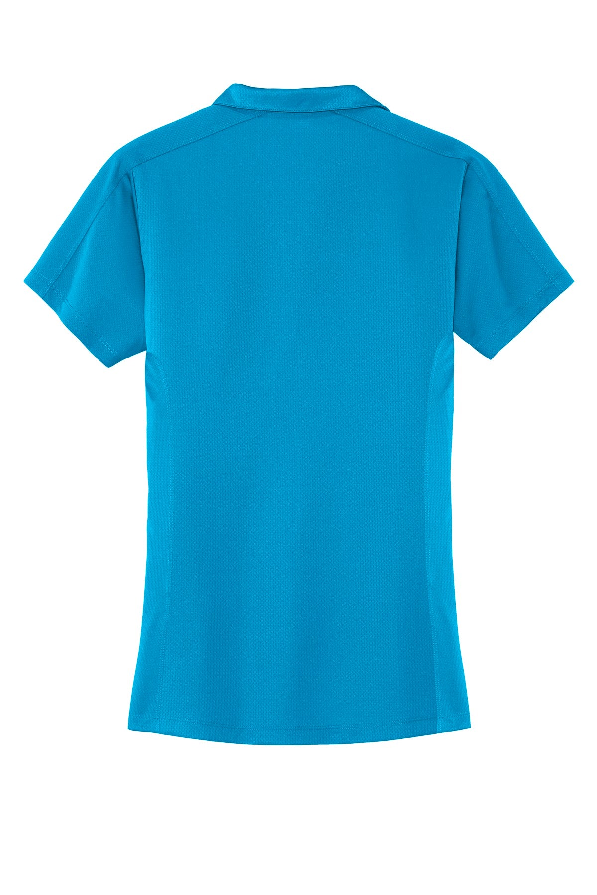Rear View of Blue Wake Port Authority Women's Diamond Jacquard Polo. L569
