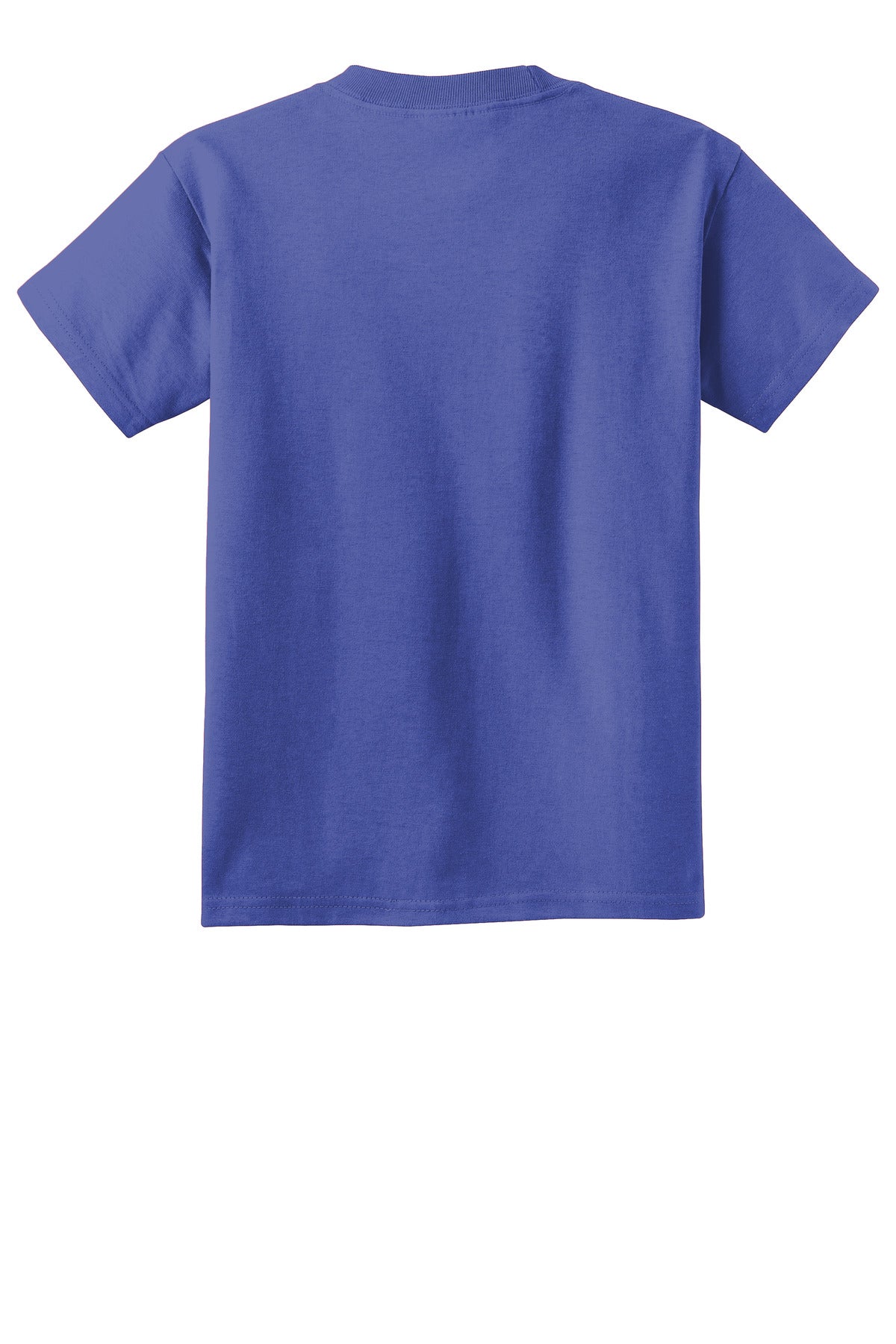 Rear View of BlueIris Port & Company Youth Beach Wash Garment-Dyed Tee. PC099Y