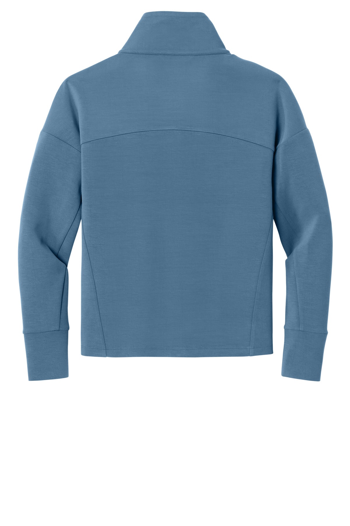 Rear View of BlueMist OGIO Women's Transcend Full-Zip LOG860