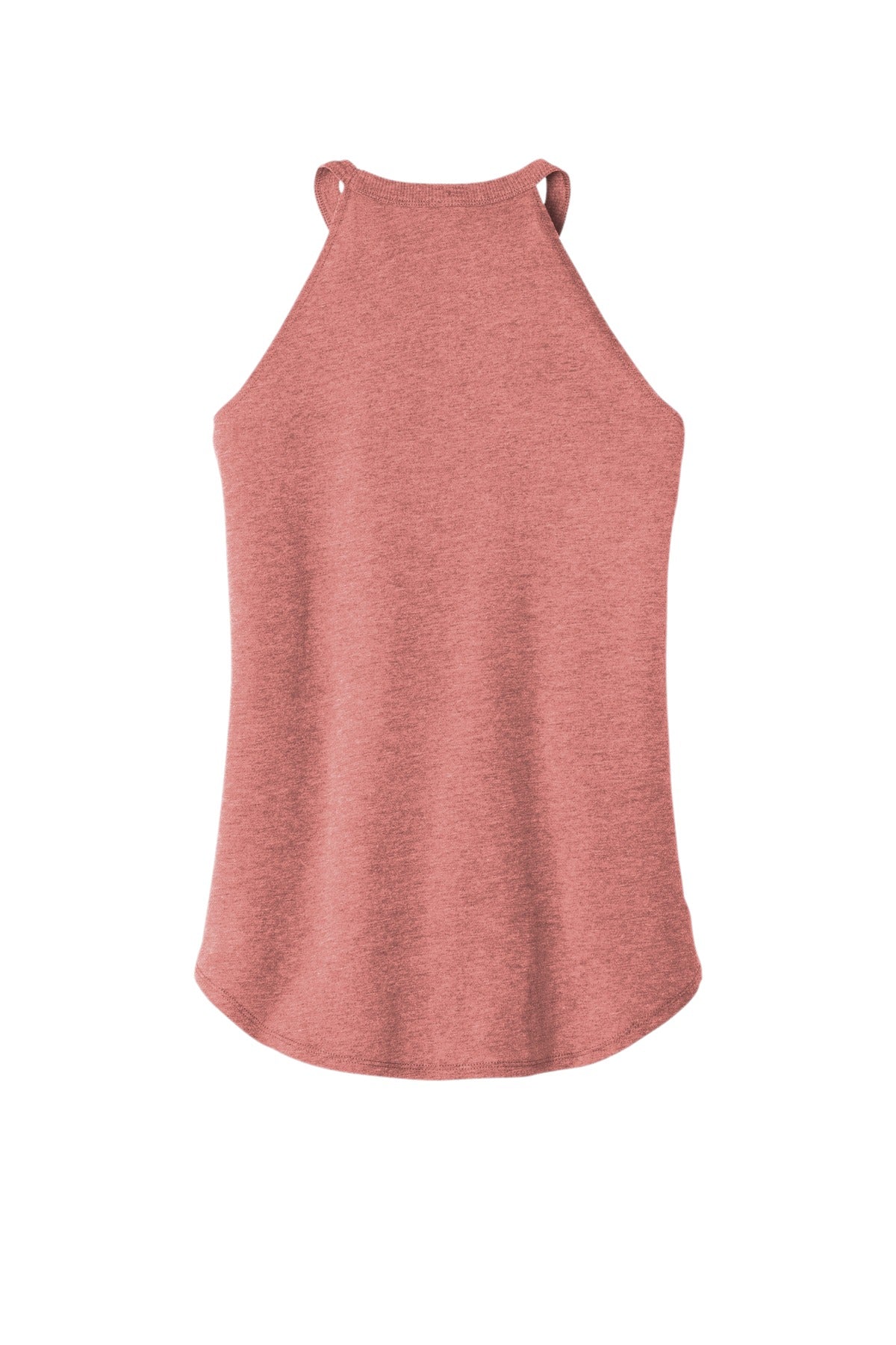 Rear View of Blush Frost District Women's Perfect Tri Rocker Tank. DT137L