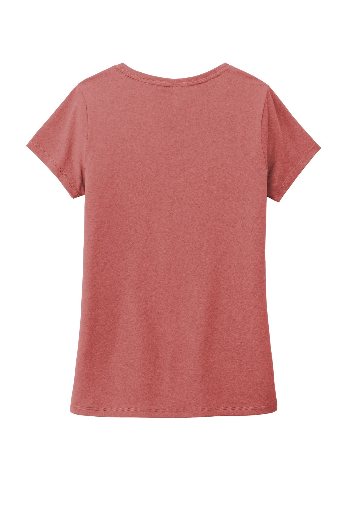 Rear View of Blush Frost District Women's Perfect Tri V-Neck Tee. DM1350L