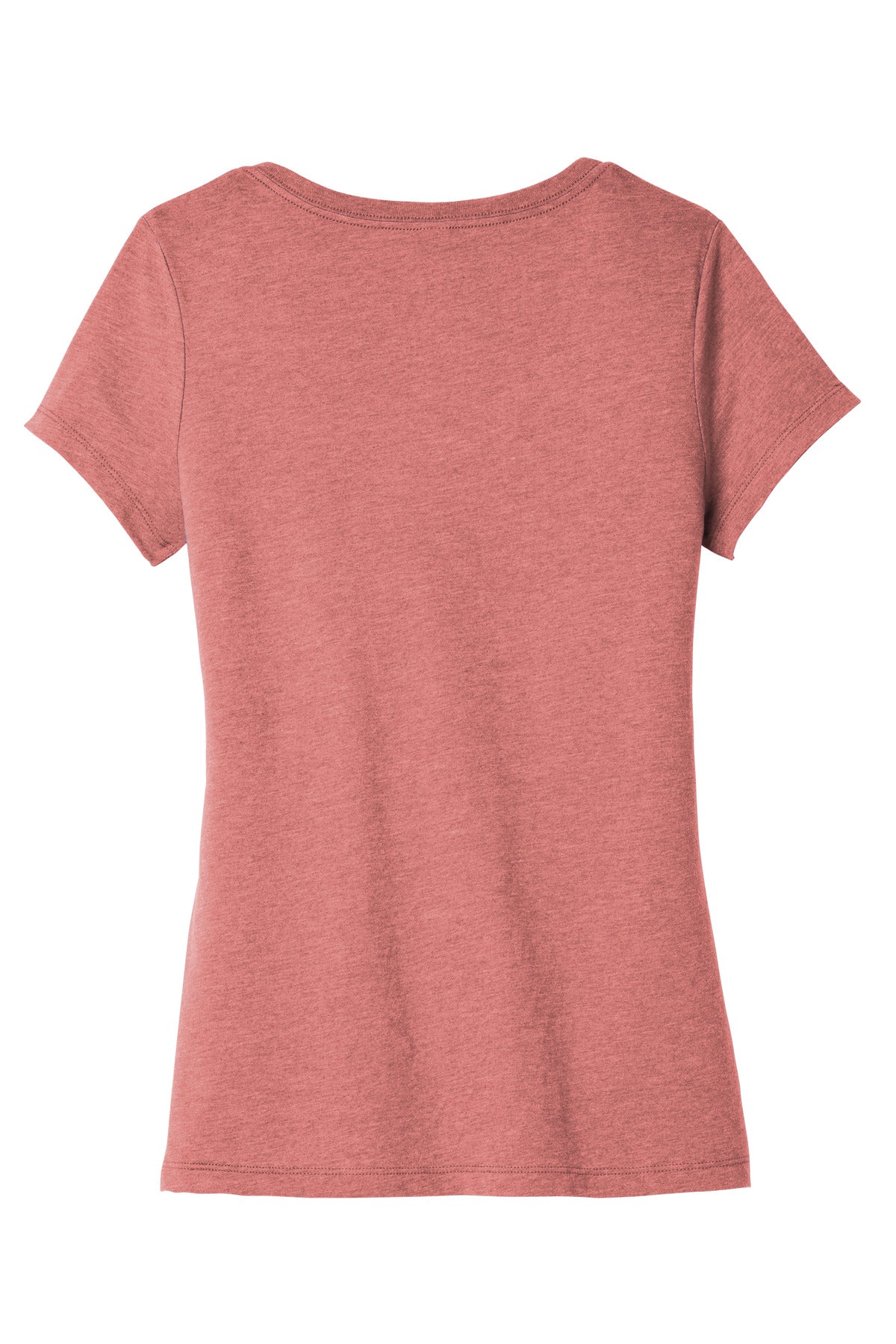 Rear View of Blush Frost District Women's Very Important Tee V-Neck. DT6503