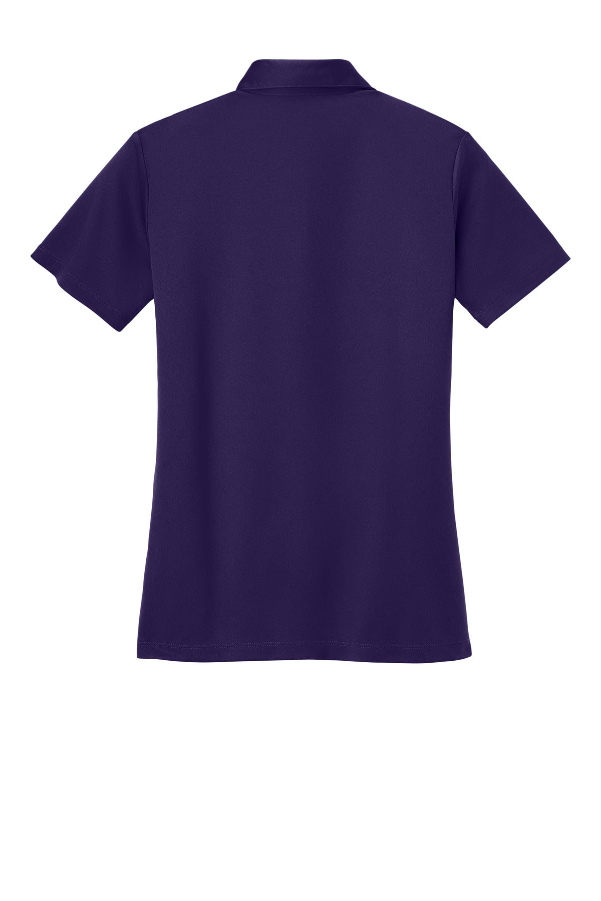 Rear View of Bright Purple Port Authority Women's Silk Touch Performance Polo. L540