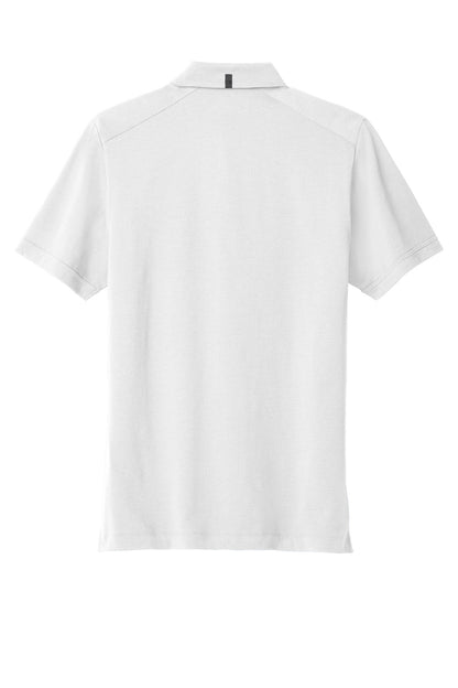 Rear View of Bright White OGIO Limit Polo. OG138