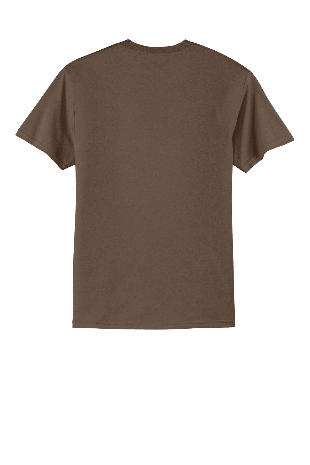 Rear View of Brown Port & Company Tall Core Blend Tee. PC55T
