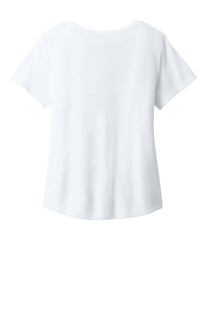 Rear View of BrtWhite Allmade Women's Relaxed Tri-Blend Scoop Neck Tee AL2015