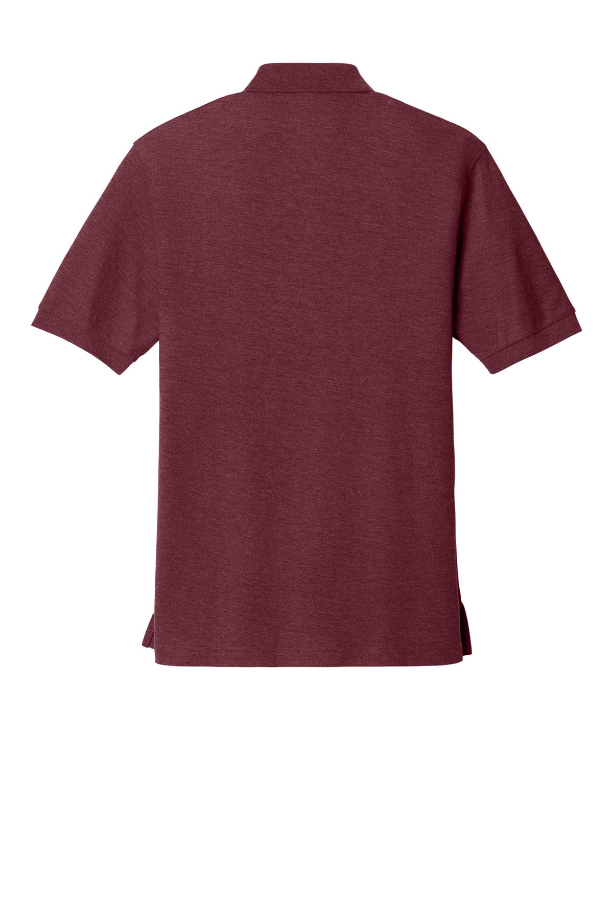 Rear View of Burgundy Port Authority Tall Silk Touch Polo. TLK500