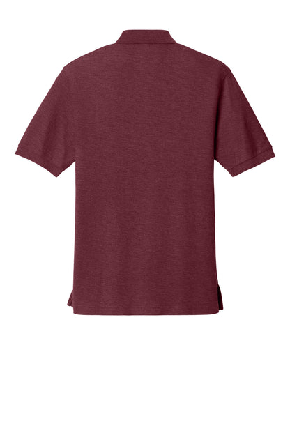Rear View of Burgundy Port Authority Tall Silk Touch Polo. TLK500