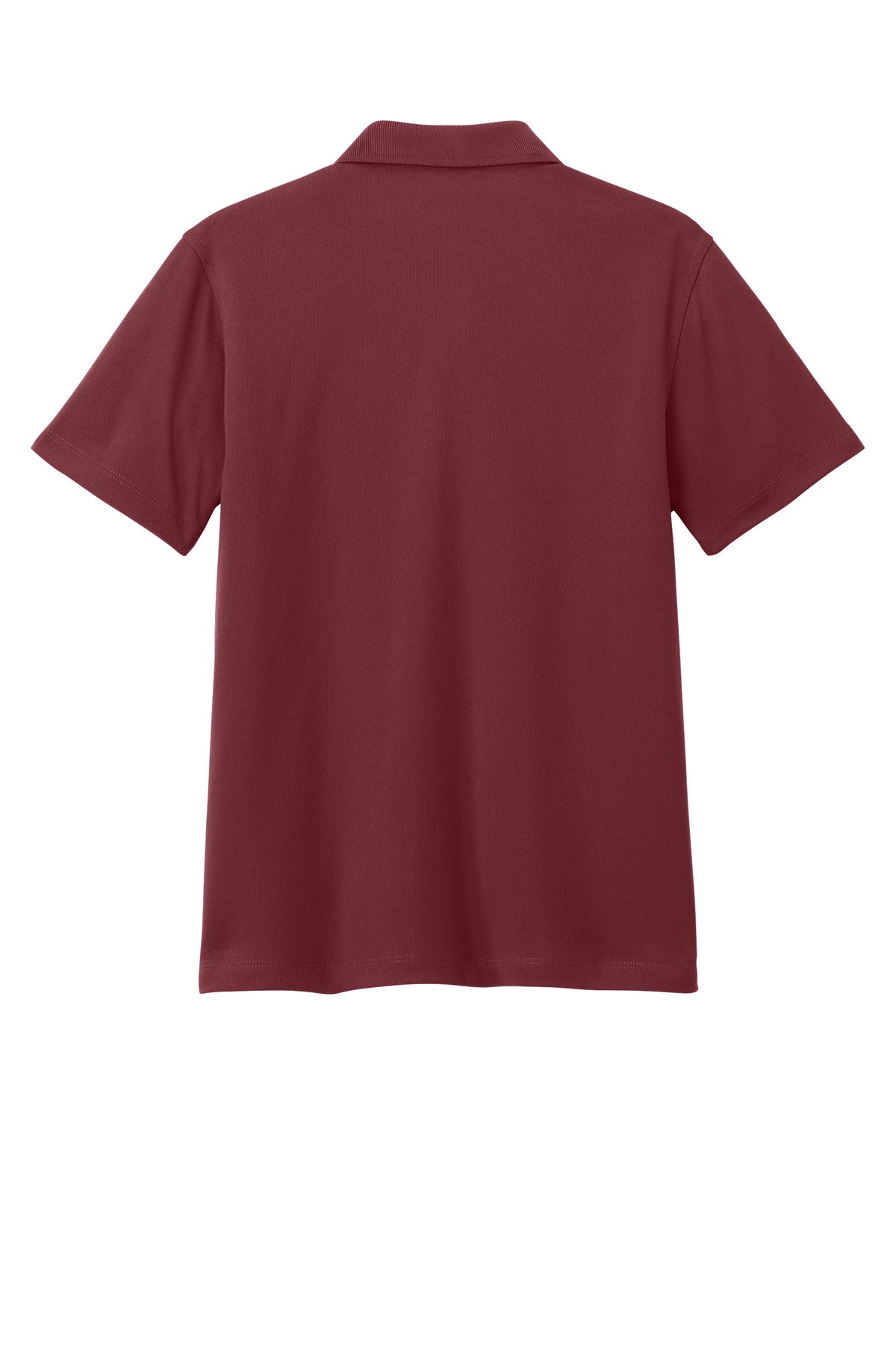 Rear View of Burgundy Port Authority Youth Dry Zone UV Micro-Mesh Polo Y110