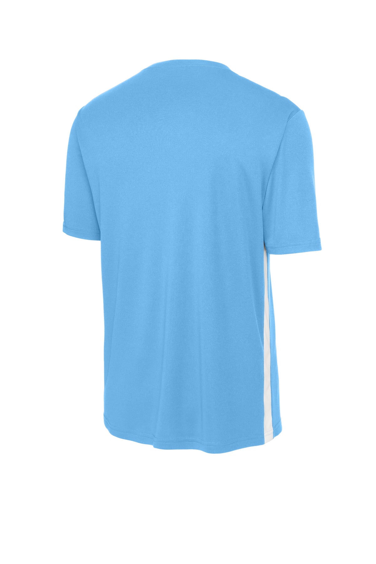 Rear View of CarBl/Wht Sport-Tek Competitor United V-Neck ST101