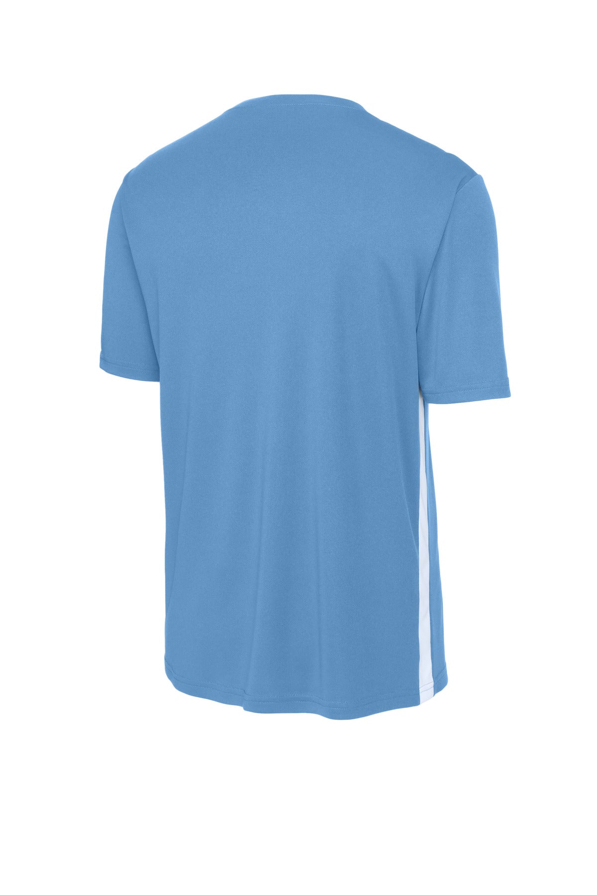 Rear View of CarBl/Wht Sport-Tek Competitor United V-Neck ST101