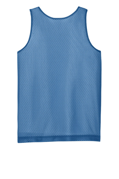 Rear View of CarBl/Wht Sport-Tek Youth PosiCharge Reversible Mesh Tank YST5000