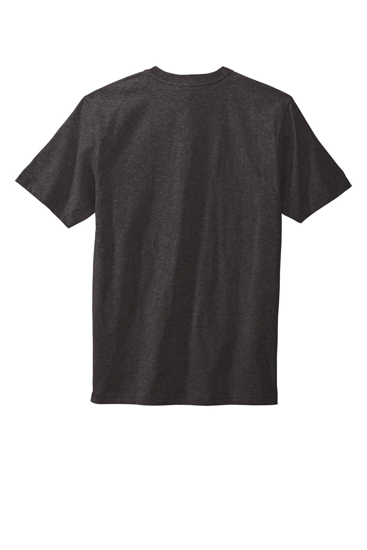 Rear View of Carbon Heather Carhartt Short Sleeve Henley T-Shirt CTK84
