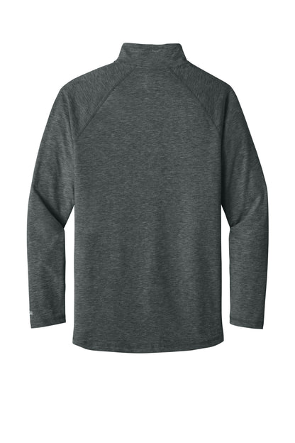 Rear View of CarbonHthr Carhartt Force 1/4-Zip Long Sleeve T-Shirt CT106660