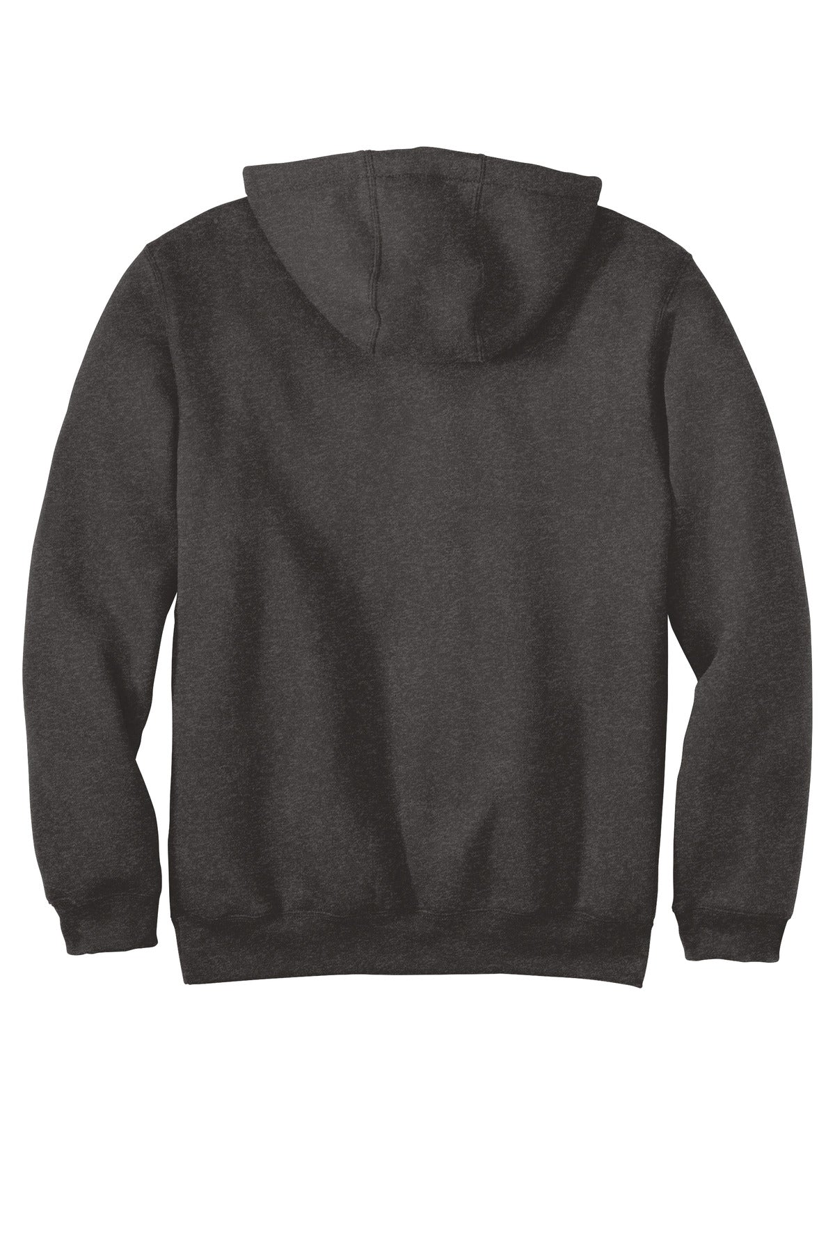 Rear View of CarbonHthr Carhartt Tall Midweight Hooded Sweatshirt CTTK121