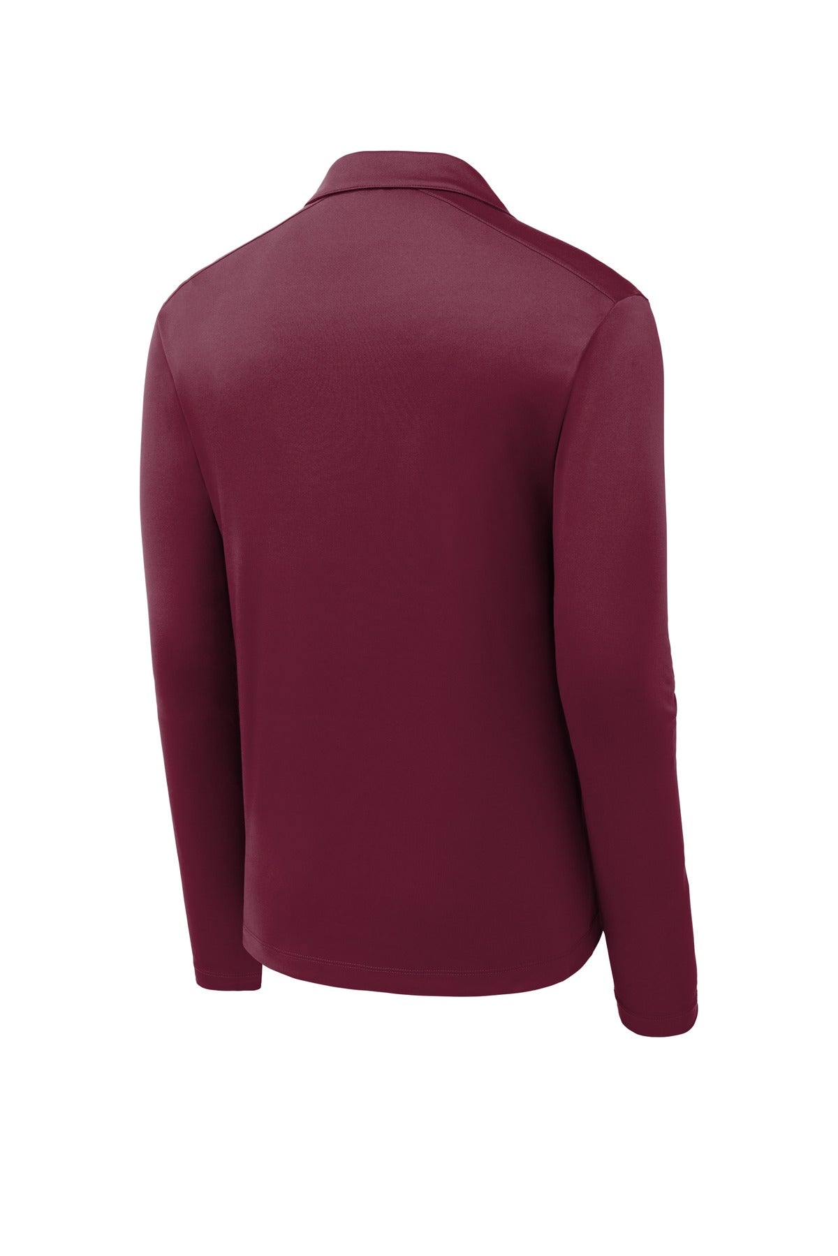Rear View of Cardinal Sport-Tek Posi-UV Pro Long Sleeve Polo. ST520LS