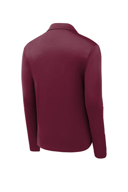 Rear View of Cardinal Sport-Tek Posi-UV Pro Long Sleeve Polo. ST520LS