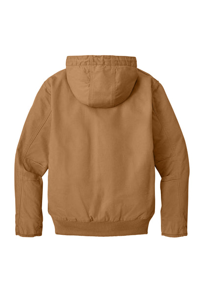 Rear View of Carhartt Brown Carhartt Washed Duck Active Jac. CT104050