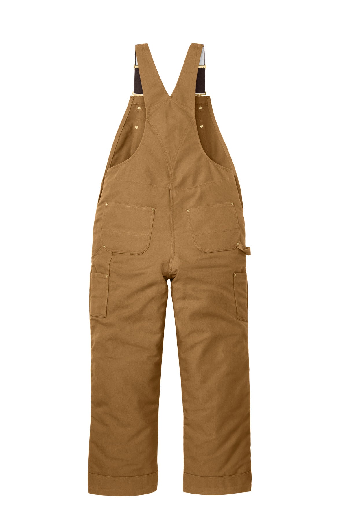 Rear View of CarharttBr Carhartt Firm Duck Insulated Bib Overalls CT106672