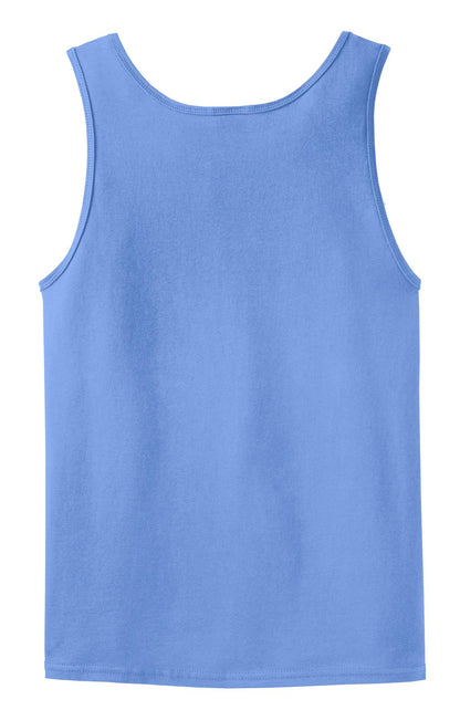 Rear View of Carolina Blue Gildan - Ultra Cotton 100% US Cotton Tank Top. 2200