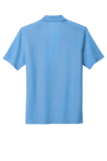 Rear View of Carolina Blue Port Authority EZPerformance Pique Polo. K600