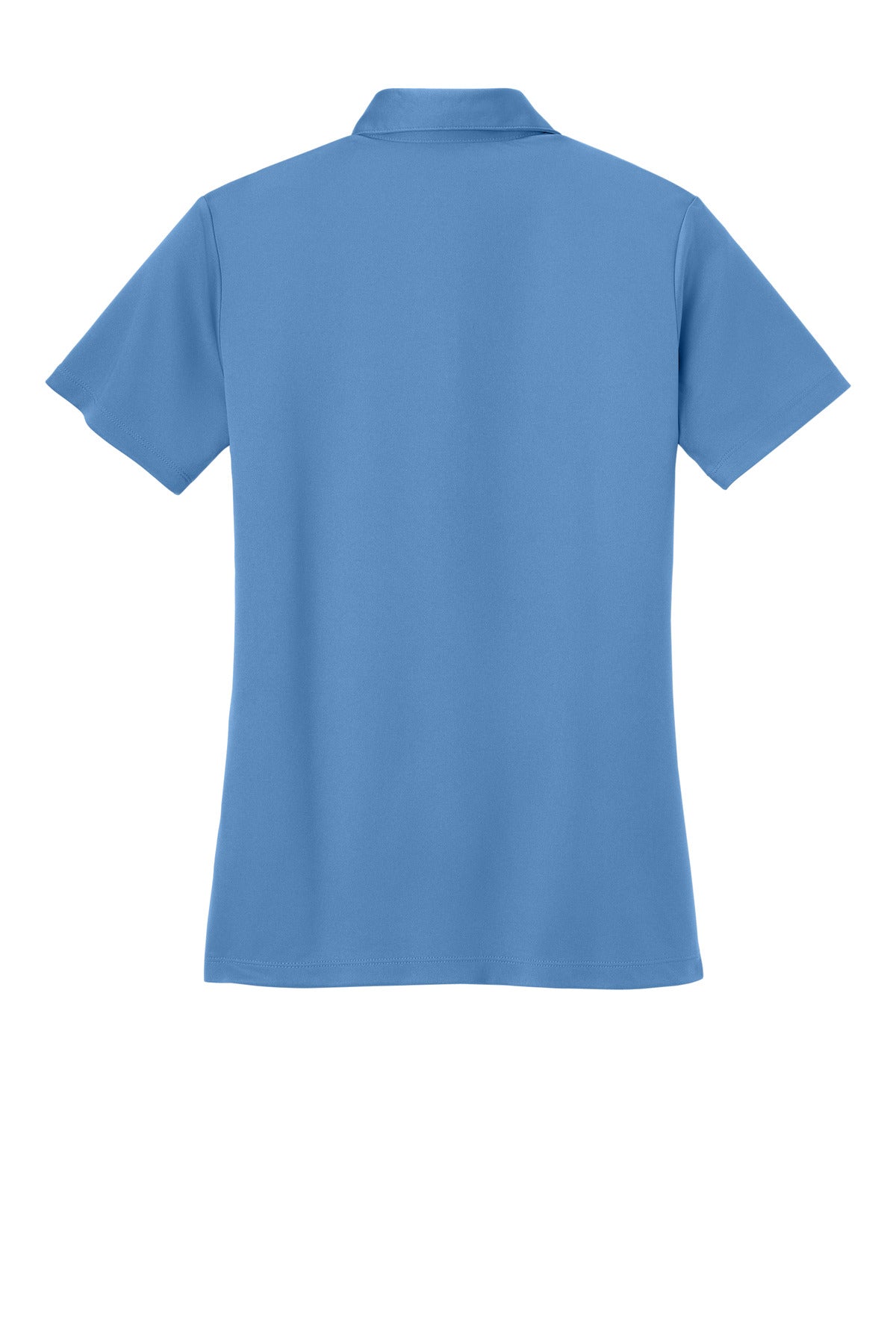 Rear View of Carolina Blue Port Authority Women's Silk Touch Performance Polo. L540