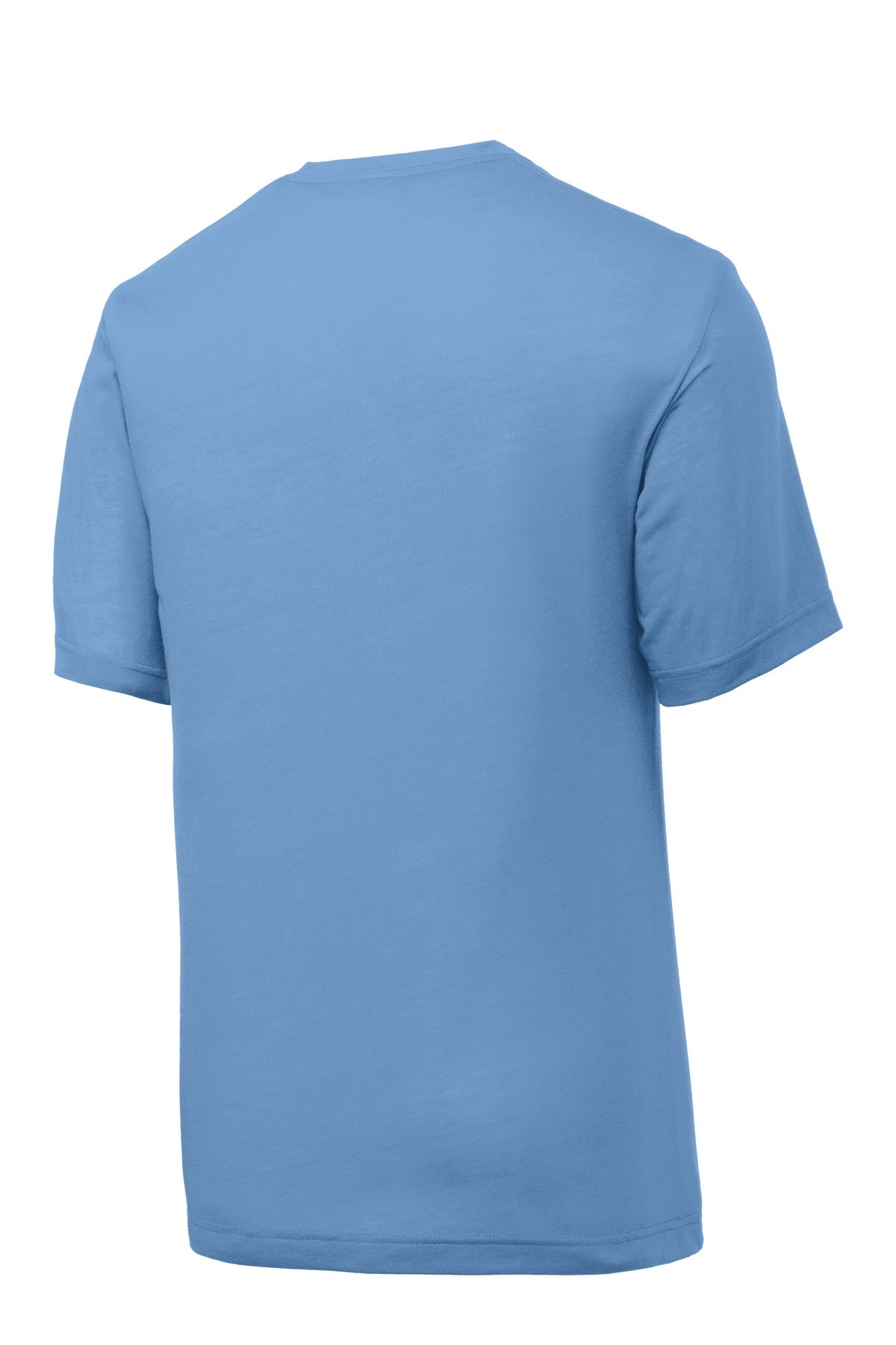 Rear View of Carolina Blue Sport-Tek PosiCharge Competitor Cotton Touch Tee. ST450