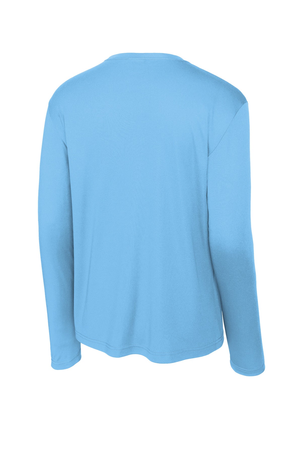 Rear View of Carolina Blue Sport-Tek Tall Long Sleeve PosiCharge Competitor Tee. TST350LS