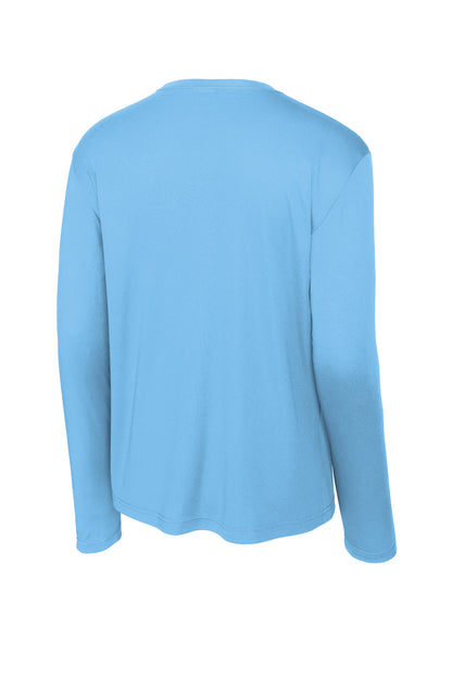 Rear View of Carolina Blue Sport-Tek Tall Long Sleeve PosiCharge Competitor Tee. TST350LS