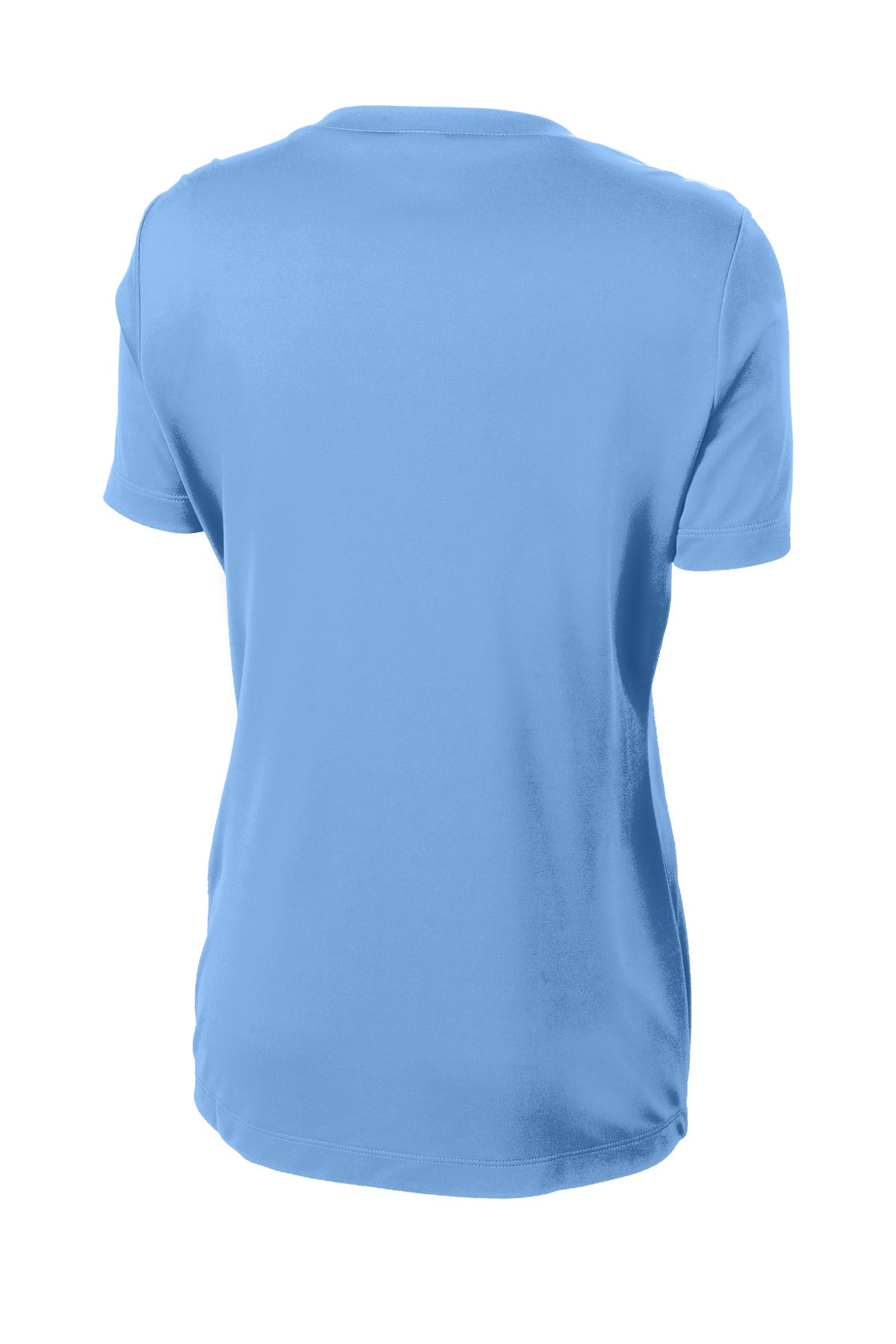 Rear View of Carolina Blue Sport-Tek Women's PosiCharge Competitor Tee. LST350
