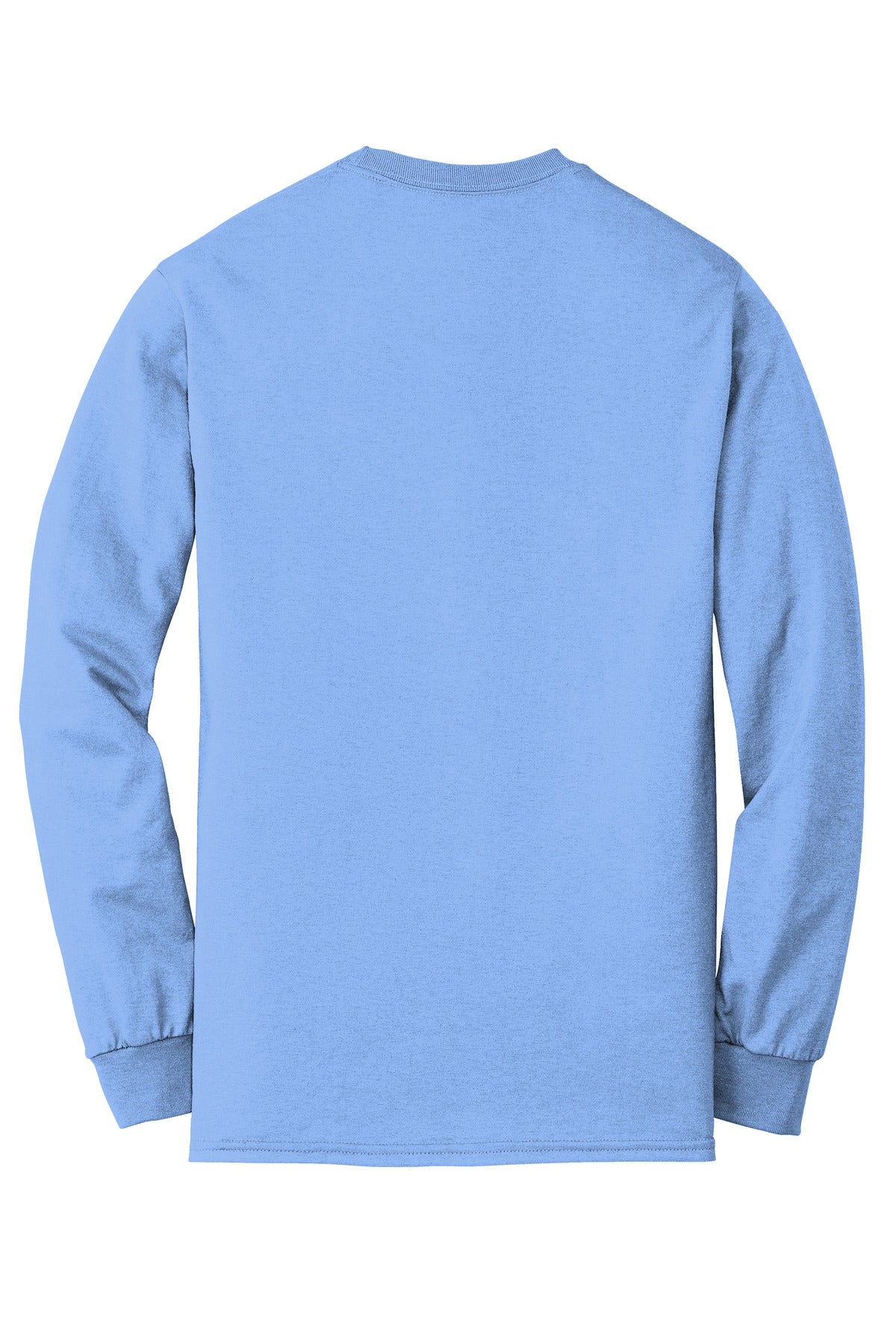 Rear View of CarolinaBl Gildan - DryBlend 50 Cotton/50 Poly Long Sleeve T-Shirt. 8400