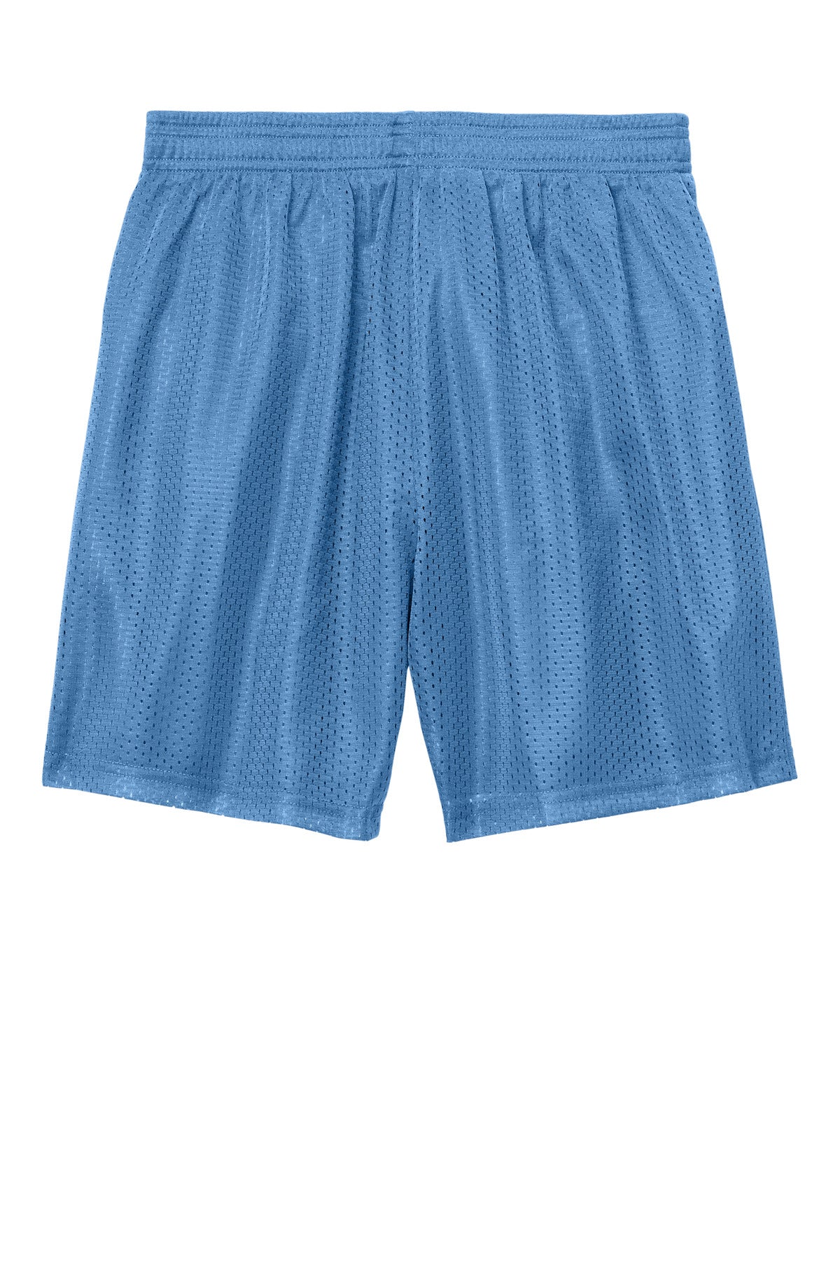 Rear View of CarolinaBl Sport-Tek Youth PosiCharge Mesh 5" Short YST5100