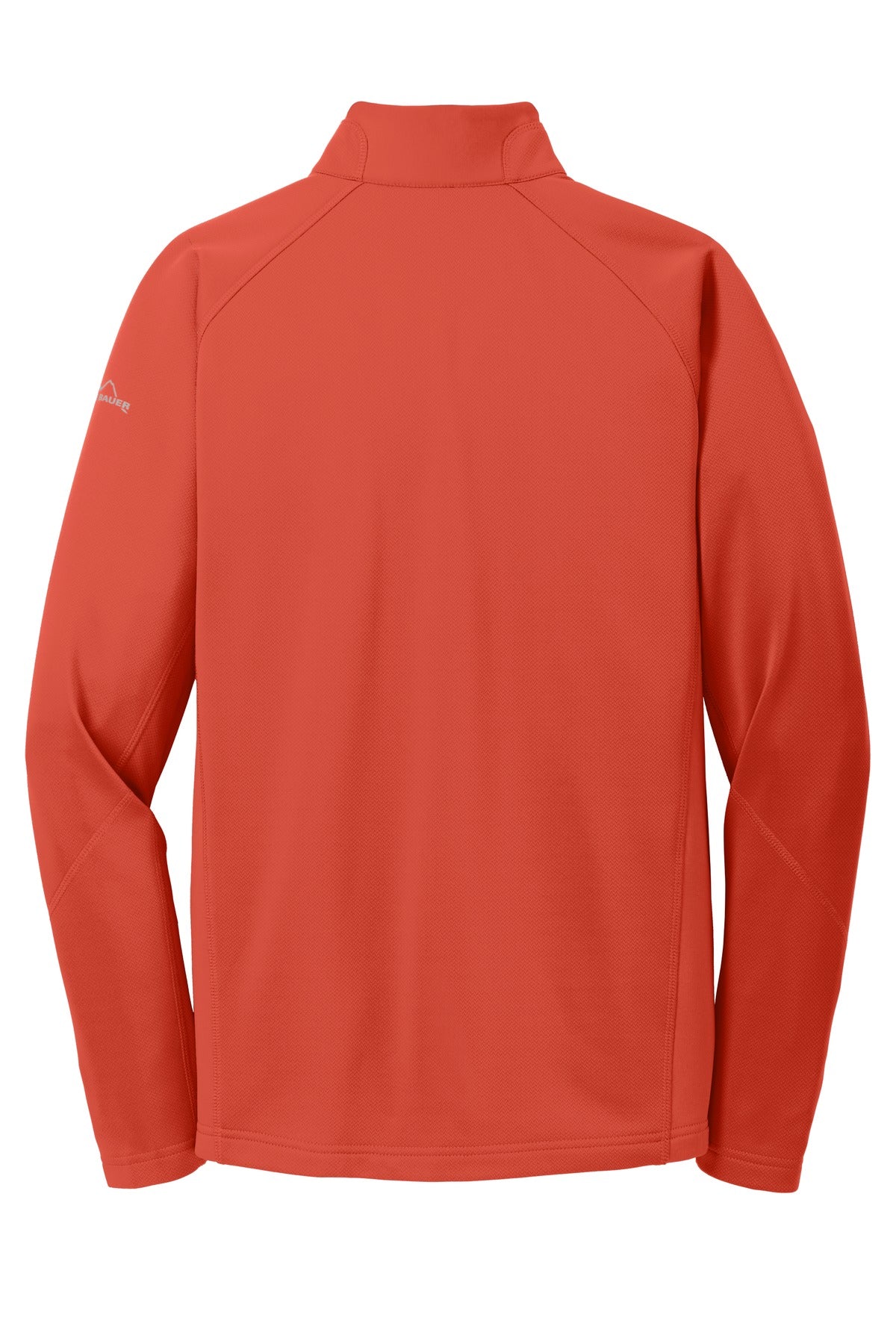 Rear View of Cayenne Eddie Bauer 1/2-Zip Performance Fleece. EB234