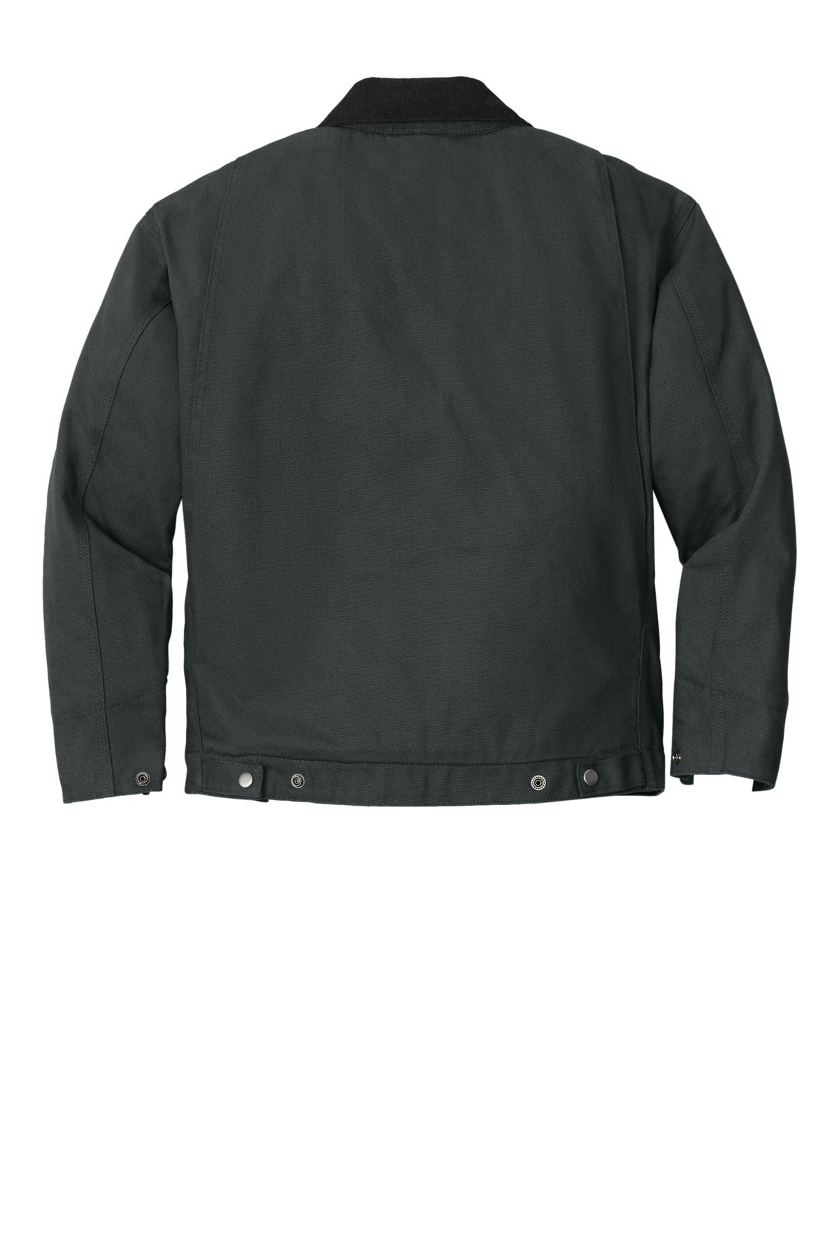 Rear View of Charcoal CornerStone - Duck Cloth Work Jacket. J763
