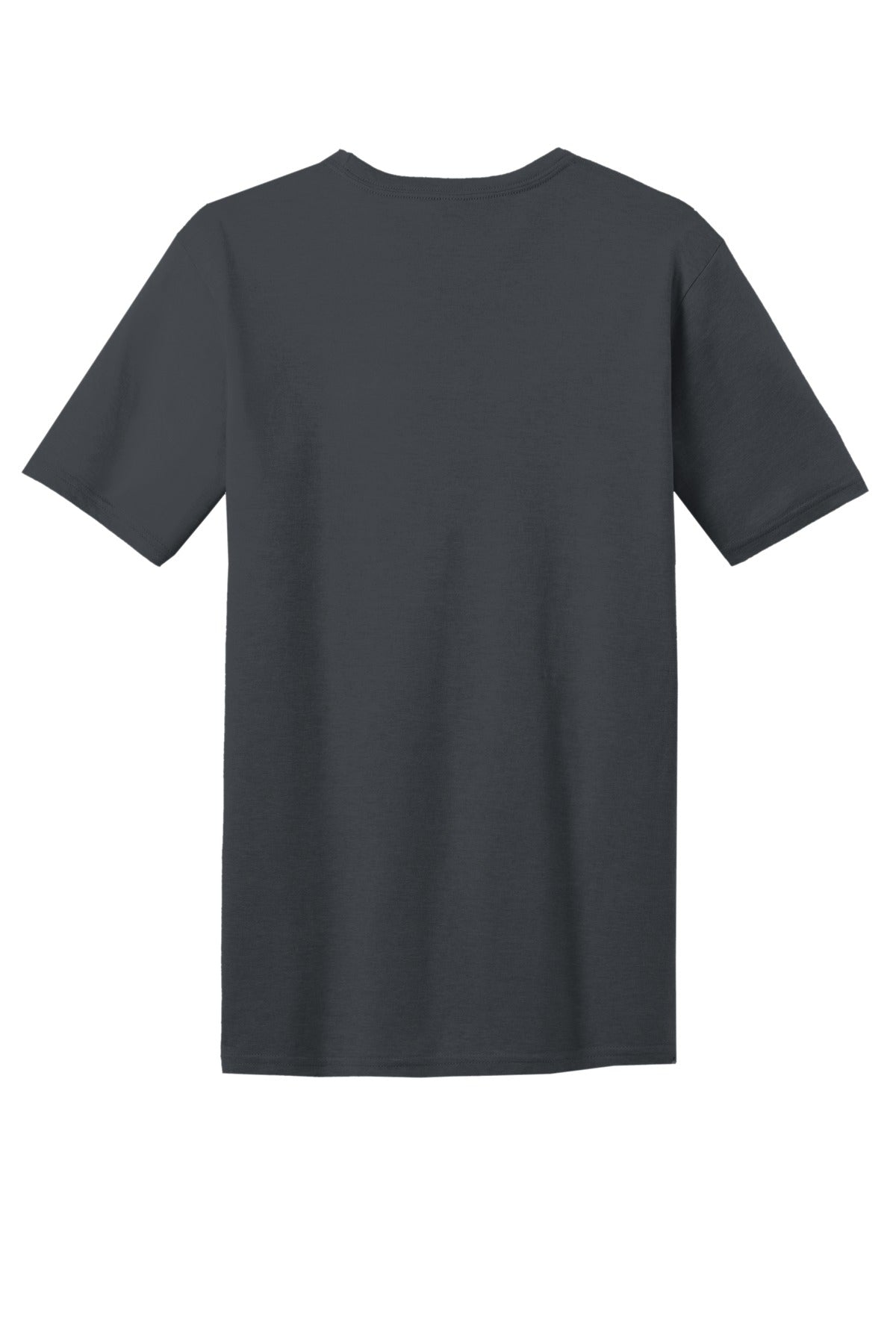 Rear View of Charcoal District Very Important Tee with Pocket. DT6000P