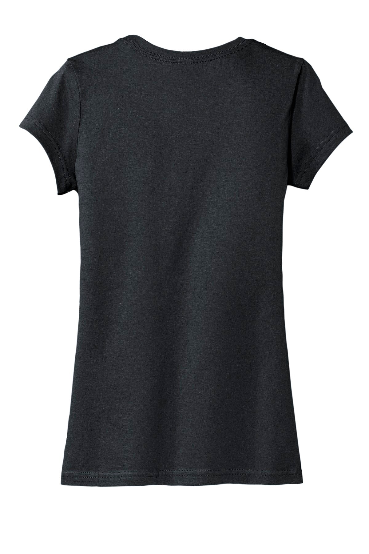Rear View of Charcoal District Women's Fitted Very Important Tee . DT6001