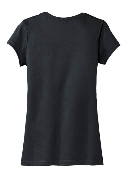 Rear View of Charcoal District Women's Fitted Very Important Tee . DT6001