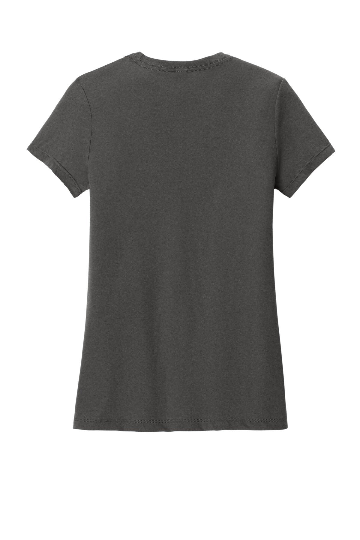 Rear View of Charcoal District Women's Perfect Blend CVC Tee. DM108L