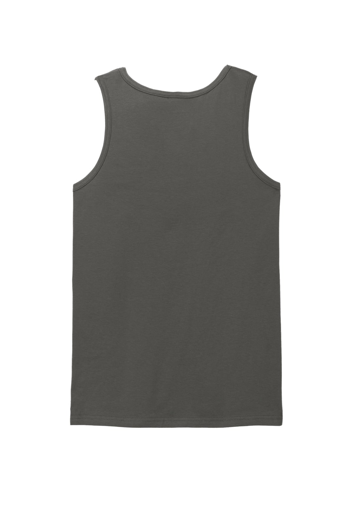 Rear View of Charcoal Gildan Softstyle Tank Top 64200