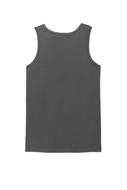 Rear View of Charcoal Gildan Softstyle Tank Top 64200