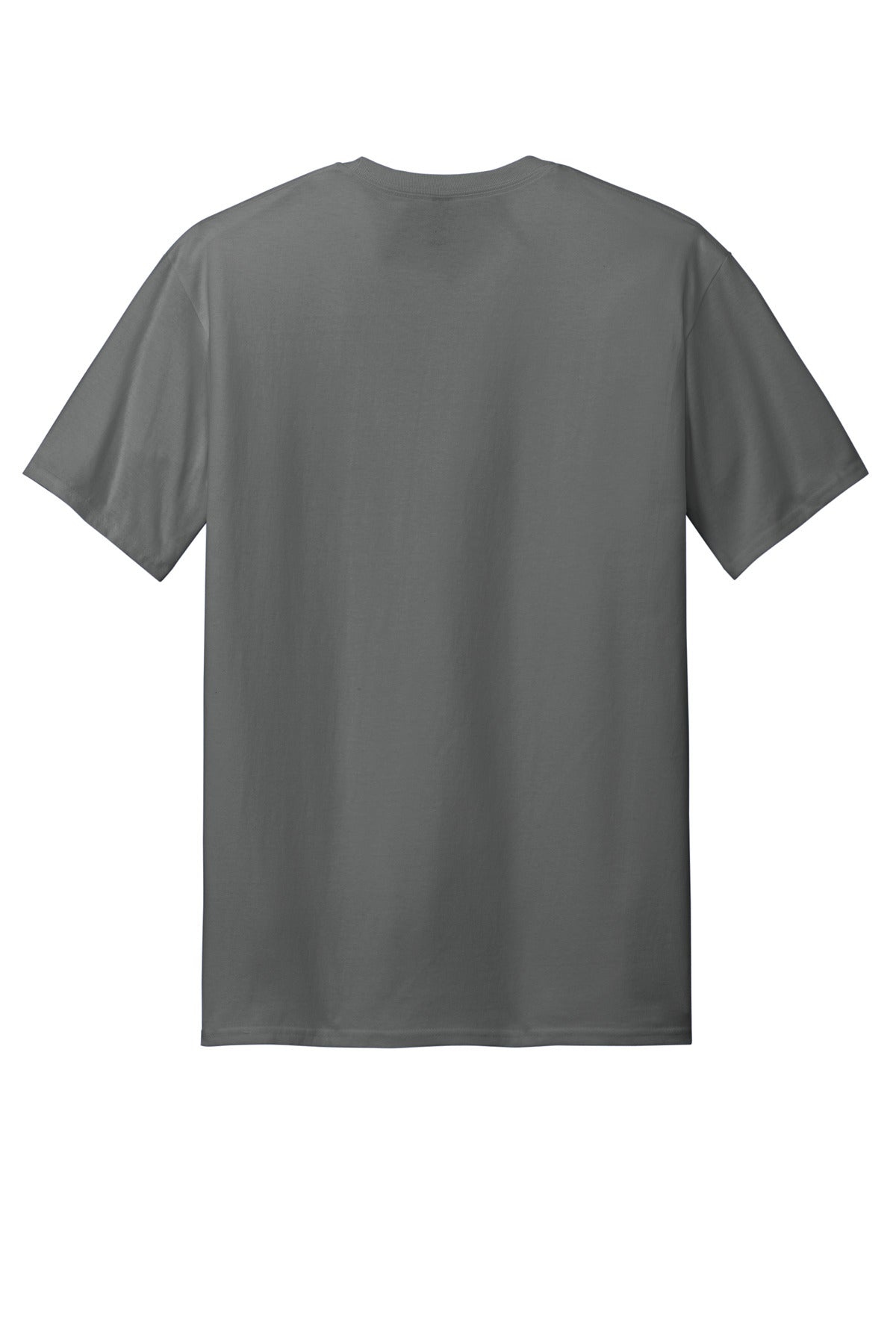 Rear View of Charcoal Gildan Tall 100% US Cotton T-Shirt 2000T