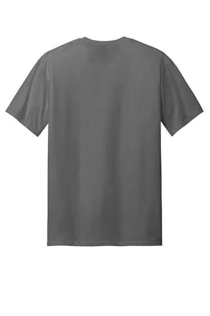 Rear View of Charcoal Gildan Tall 100% US Cotton T-Shirt 2000T