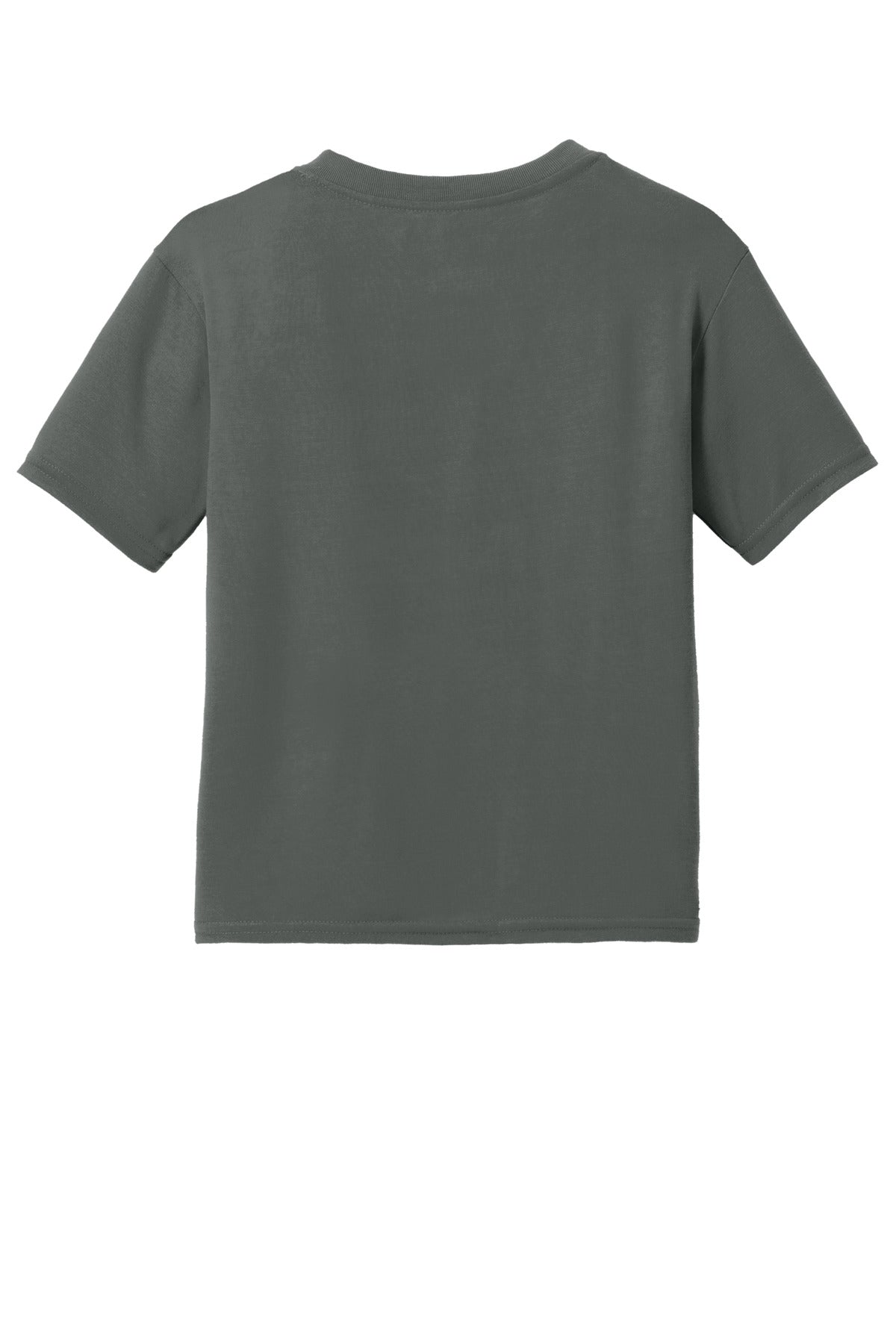 Rear View of Charcoal Gildan Youth Gildan Performance T-Shirt. 42000B