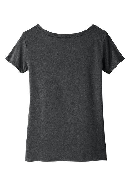 Rear View of Charcoal Next Level Apparel Women's Festival Scoop Neck Tee. NL5030