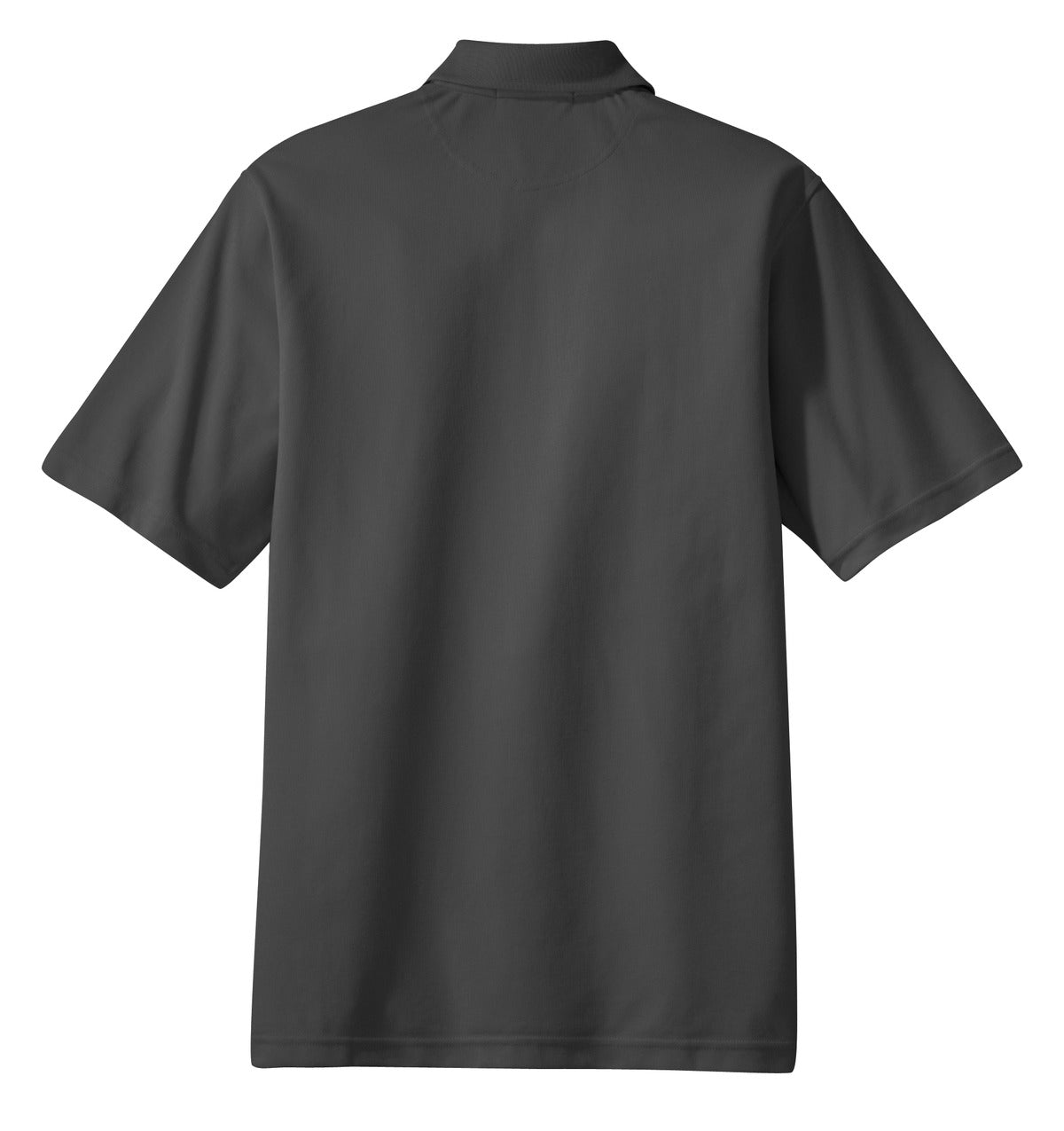 Rear View of Charcoal Port Authority Rapid Dry Polo. K455