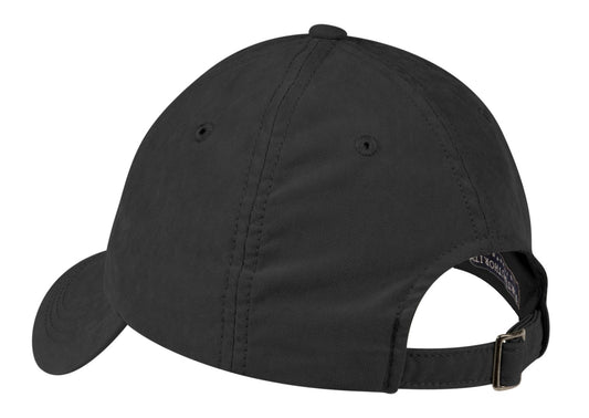 Rear View of Charcoal Port Authority Sueded Cap. C850