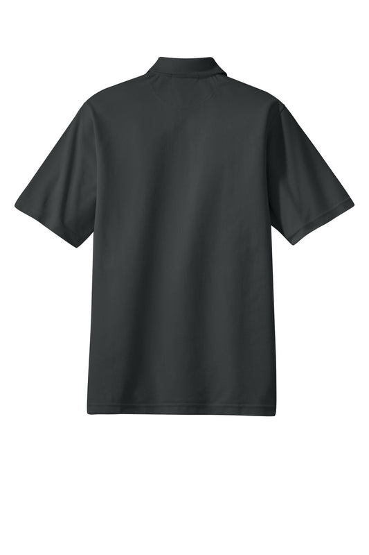 Rear View of Charcoal Port Authority Tall Rapid Dry Polo. TLK455
