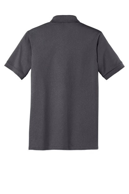 Rear View of Charcoal Port & Company Tall Core Blend Jersey Knit Polo. KP55T