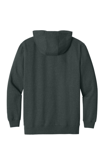Rear View of CharcoalHt CornerStone Tough Fleece Pullover Hoodie CSF630